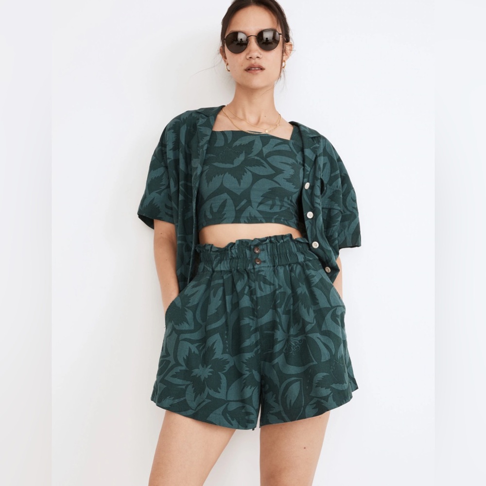 Madewell Green Patterned Women Shorts